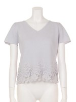 ミラノリブVネックPO/パウダーブルー