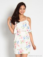 花柄ワンピース/ピンク