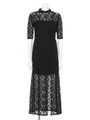 lace longone-piece/black