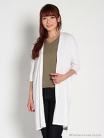 カットリブカーディガン/シロ