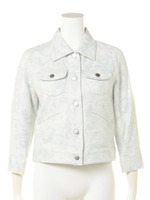 花柄ジャケット/ブルー