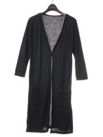 細リブカットソーロングカーディガン/ブルー