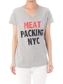 【AZUL by moussy】MEAT PACKINGロゴT/T.GRY