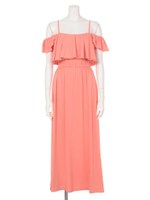 【Auntie Rosa】カットフリルマキシワンピース/GRY