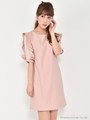 【WEB限定】シアースリーブワンピース/ピンク