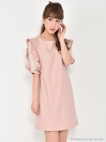 【WEB限定】シアースリーブワンピース/ピンク