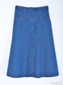 フレアデニムスカート/ブルー
