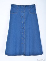 フレアデニムスカート/ブルー