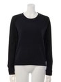 ラグランドッキングknit TOPS/ネイビー