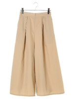 ワイドタックパンツ/ブラック