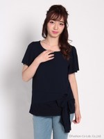 脇リボンプルオーバー/シロ