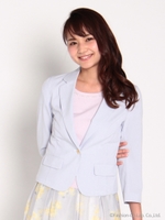 7分袖テーラージャケット/シロ