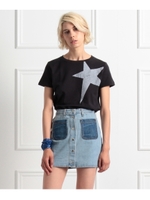 Americana スタープリントTシャツ/ガンメタリック(018)