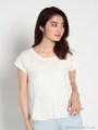 Tシャツ付きストライプキャミソール/ホワイト