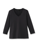 Vプレーンカットソー/ブルー系(095)