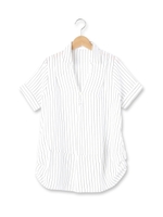 裾切り替えスキッパーシャツ/オフホワイト(003)