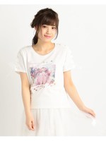 袖ストリングTシャツ/ホワイト