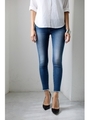 【AZUL by moussy】カットオフヘムスキニー/BLU