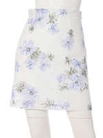 フラワー柄レーシースカート/ピンク