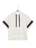 フードロゴワイドスリーブパーカー/ホワイト