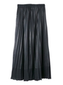 SHINY PLEATED SKIRT/シルバー