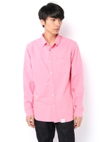 【WEB限定SALE 9/16 18:00?9/26 10:00】【AZUL by moussy】起毛オックスコンチョ使い長袖シャツ/PNK