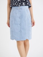 スエードタイトスカート/ベージュ