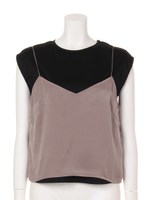 スエードキャミセットブラウス/ボーダー