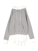 レイヤードスウェット/ブラック