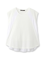 Munich 後ろプリーツフレンチカットソー/ホワイト(001)