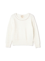 《EDIT COLOGNE》シャドーボーダーニット/ホワイト(030)