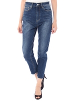 【AZUL by moussy】カットオフスリムデニムパンツ/BLU