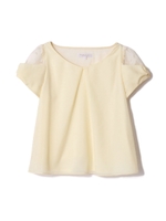 シャイニーボイルパフスリーブブラウス/イエロー(060)