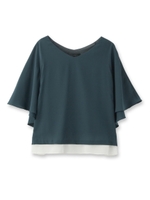 ジョーゼットレイヤードプルオーバー/モスグリーン(024)