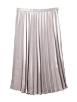 メタリックプリーツスカート/シルバー