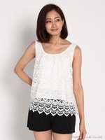 レースタンク＋ショーパンSET/ブラック