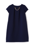 MIXチェーンネックドレス/ネイビー(120)