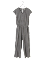 Vネックコンビネゾン/杢グレー