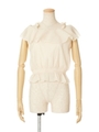 【F i.n.t】ショルダーリボンオフショルブラウス/OFFWHITE
