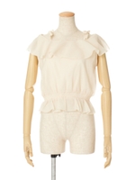 【F i.n.t】ショルダーリボンオフショルブラウス/OFFWHITE