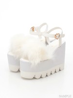 くもソールサンダル/ホワイト