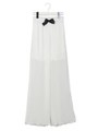 プリーツシフォンワイドパンツ/ホワイト