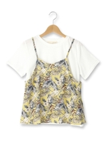 ボタニカル柄キャミソール+プルオーバー/ライトベージュ(851)