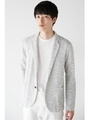 【AZUL by moussy】ニットソースラブ天竺テーラードジャケット/WHT