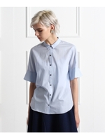 フレアカフスコットンシャツ/ホワイト(001)