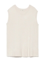 【emmi atelier】シンプルニットタンク/BRW