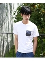 ペイズリードットポケTシャツ/ホワイト(001)