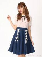 スピンドルデニムフレアーSK/ブルー