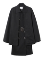 【O】３wayケープトレンチコート/BLACK