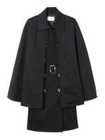 【O】３wayケープトレンチコート/BLACK